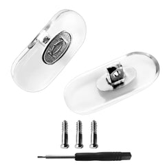 Silver replacement screws and nose pads kit for Cartier sunglasses