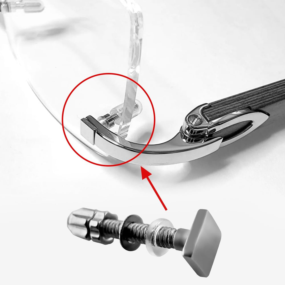 Silver replacement screws for Cartier sunglasses repair kit
