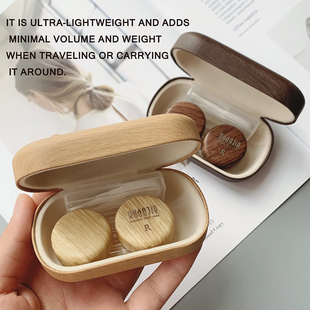Inner leather lined box of Caruncoo contact lens case