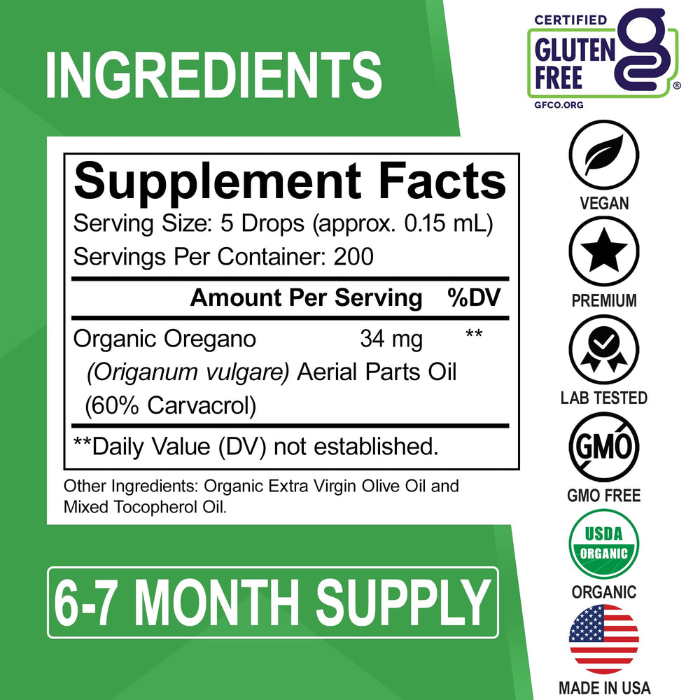 Oregano oil with 60% carvacrol content