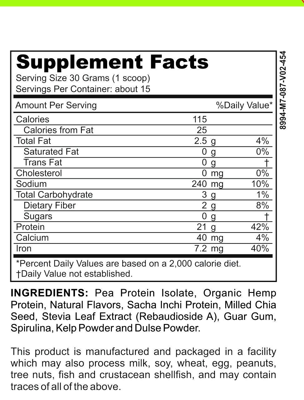 Casa de Sante gluten-free dairy-free soy-free formula ingredient close-up