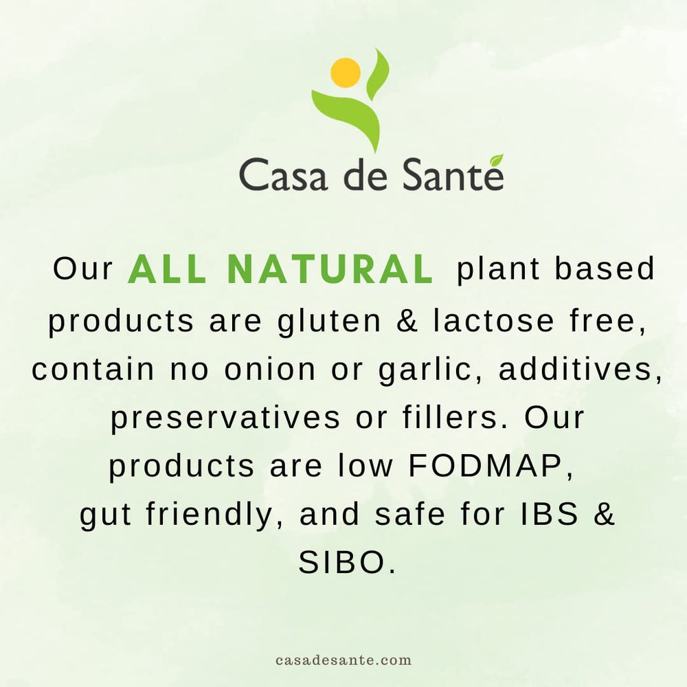 Low FODMAP Certified proof badge on Casa de Sante product