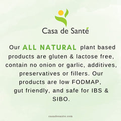 Low FODMAP Certified proof badge on Casa de Sante product