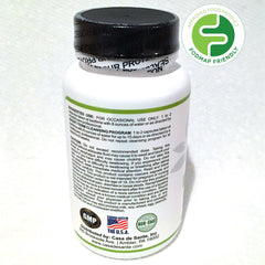 Close-up of capsules showing vegan, gluten-free formula
