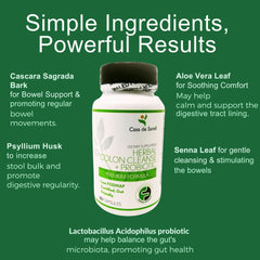 Eco-friendly packaging and product details for Casa de Sante laxative capsules