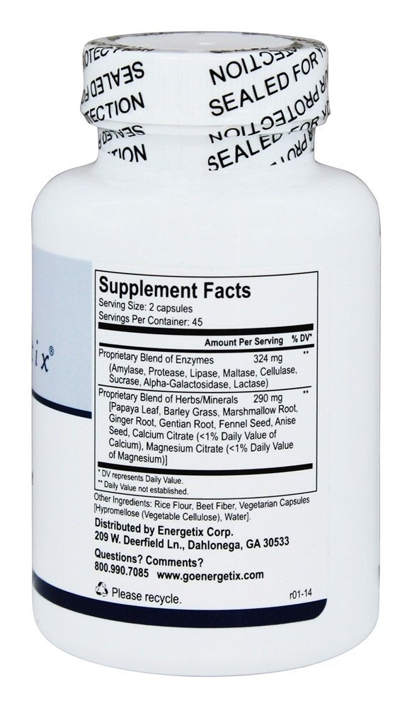 Graphic illustration of digestive enzymes