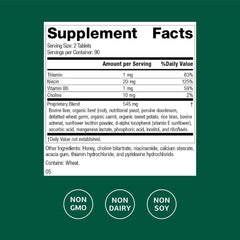 Close-up of Cataplex B label on bottle