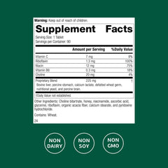 Cataplex B2 bottle label close-up