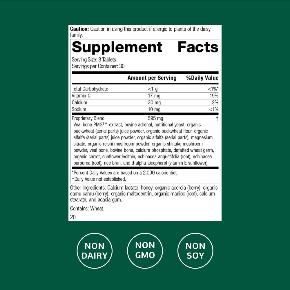 Cataplex C bottle side label close-up