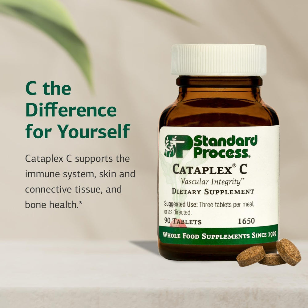 Cataplex C tablets displayed next to bottle