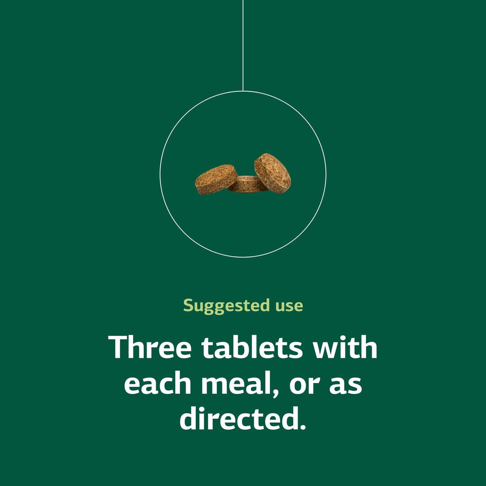 Cataplex C bottle with 360 tablets on white background