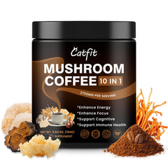 Catfit Mushroom Coffee Powder jar with 50 servings