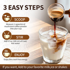 Label emphasizing low caffeine and gluten-free attributes