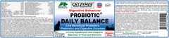 Front view of CATZYMES Probiotic Daily Balance packaging and bottle