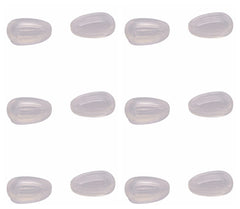 Caulo Silicon Rubber Airbag Push On Nose Pads for Oakley Glasses Sunglasses - Clear (6 Pairs)