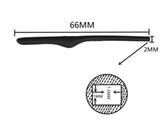 Nose pads from Caulo replacement kit in black frame with clear pads for Oakley Keel Blade