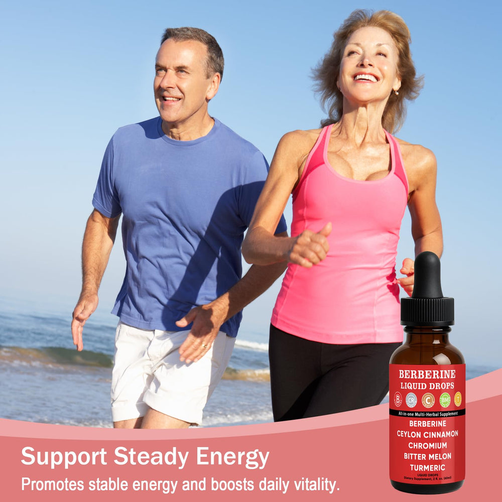 Lifestyle shot showing Cavora Cinnamon Berberine liquid drops with packaging