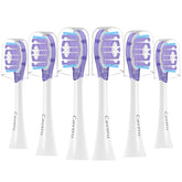 Cavzru 6-pack replacement toothbrush heads for Philips Sonicare in purple packaging