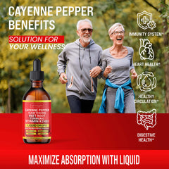 Close-up of dropper dispensing cayenne pepper liquid