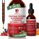 Cayenne Pepper Drops 8-in-1 berry bottle on white background