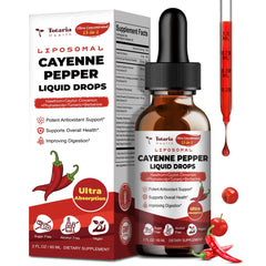 Cayenne Pepper Drops Liposomal Liquid Supplement bottle – front view
