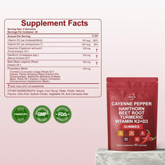 Lifestyle scene with Cayenne Pepper Extract Gummies on a table