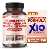 Cayenne Pepper Ginger Turmeric Berberine capsules bottle