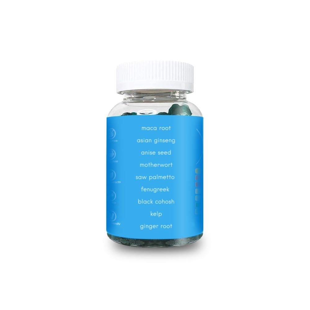 Berry-flavored CBB 13 in 1 Gummies for Women with gummies in bottle