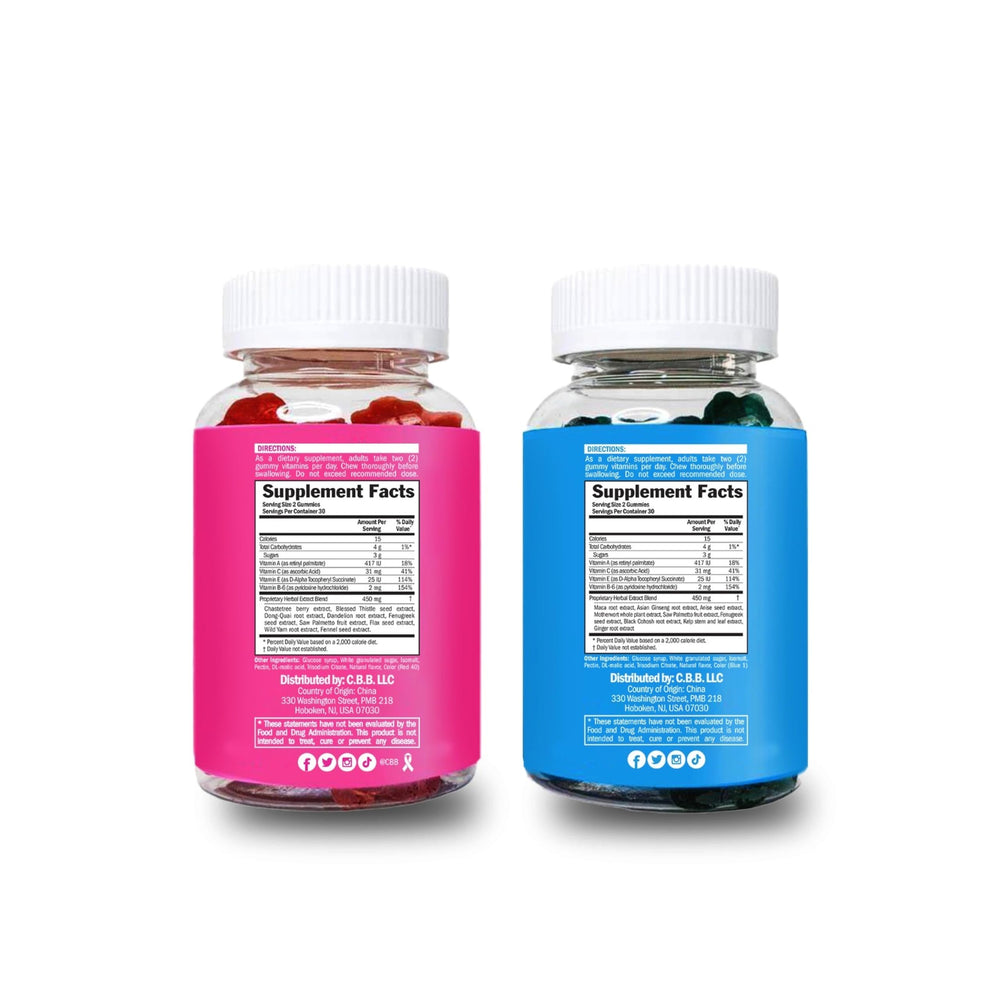 CBB blue bottle berry-flavored women's multivitamin gummies, 120-count
