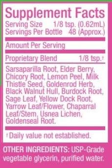 Pediatric dropper dispensing detox liquid for kids