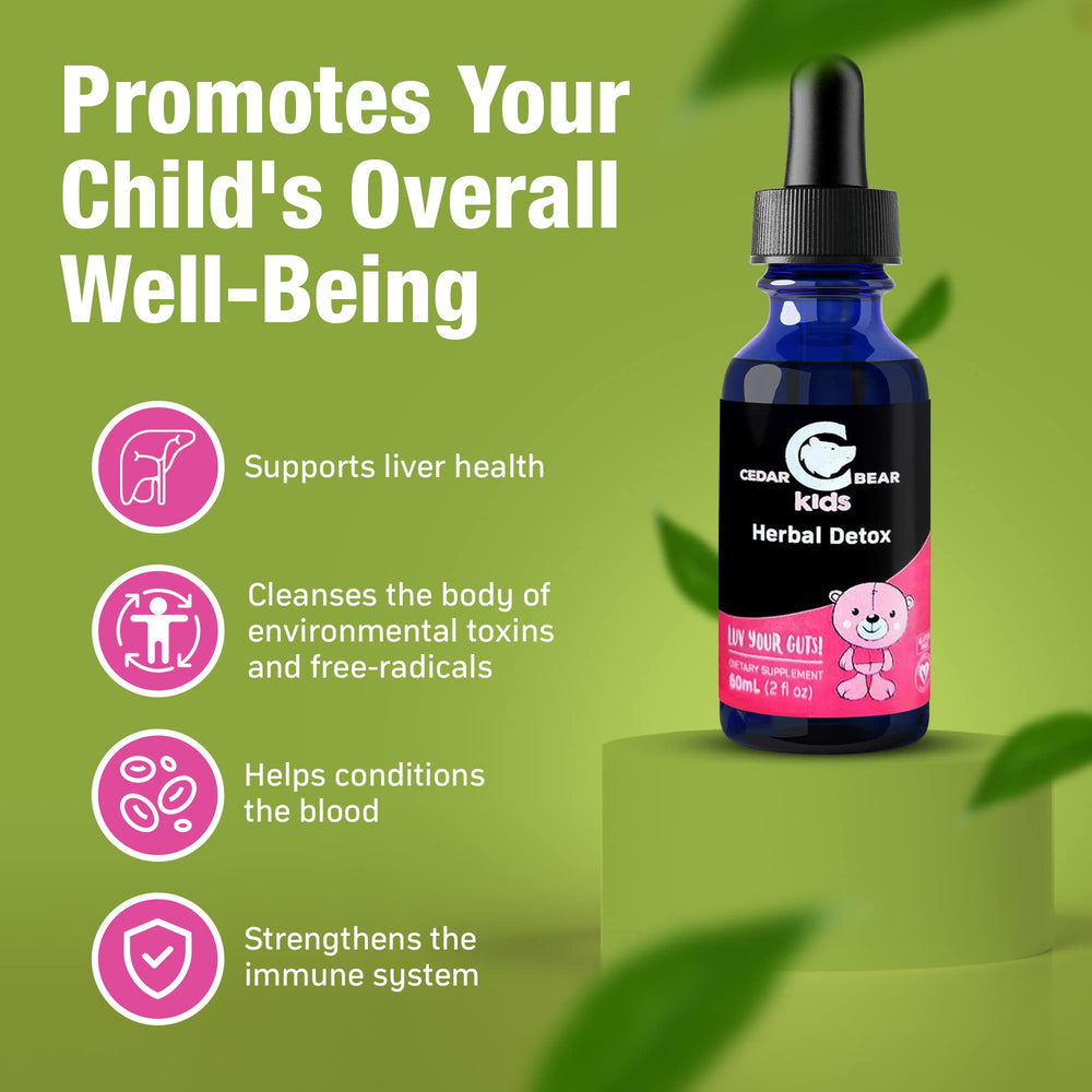 Cedar Bear Herbal Detox for Kids label detail