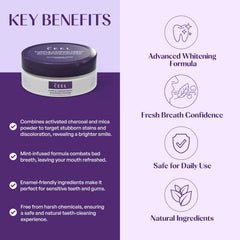 Nightly oral care routine using The Ceel Purple Powder