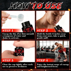 CEGWISP smelling salts water prep step quick rewet for sustained alertness.