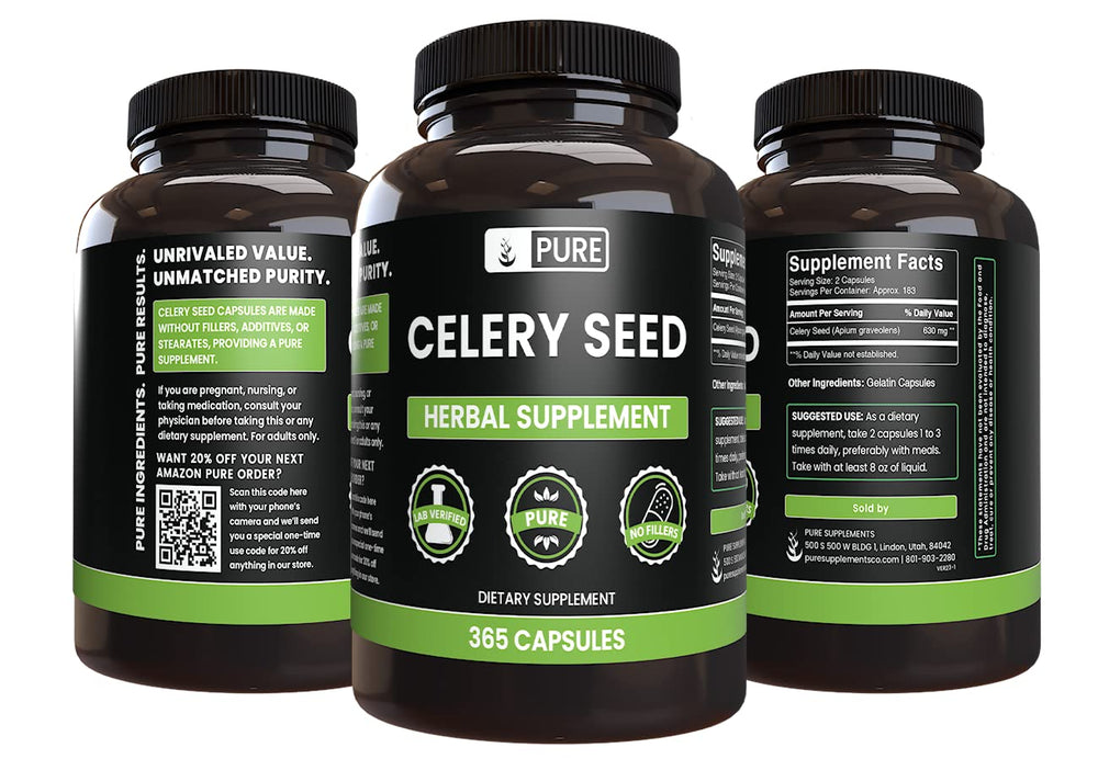 Utah, USA packaging for Celery Seed Capsules