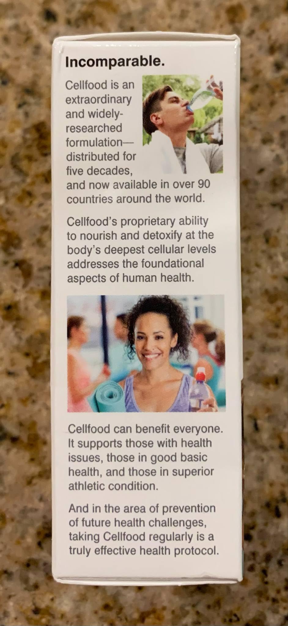 Cellfood Oxygen Boost pours into water for quick, convenient daily mix.