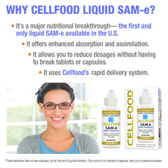 Label on Cellfood SAM-e Liquid Formula+ bottle