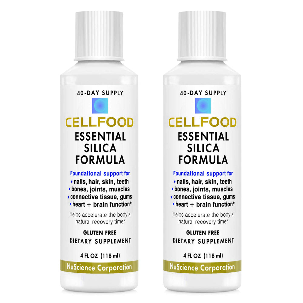 Front view of Cellfood Essential Silica Anti-Aging Formula 4 oz bottle