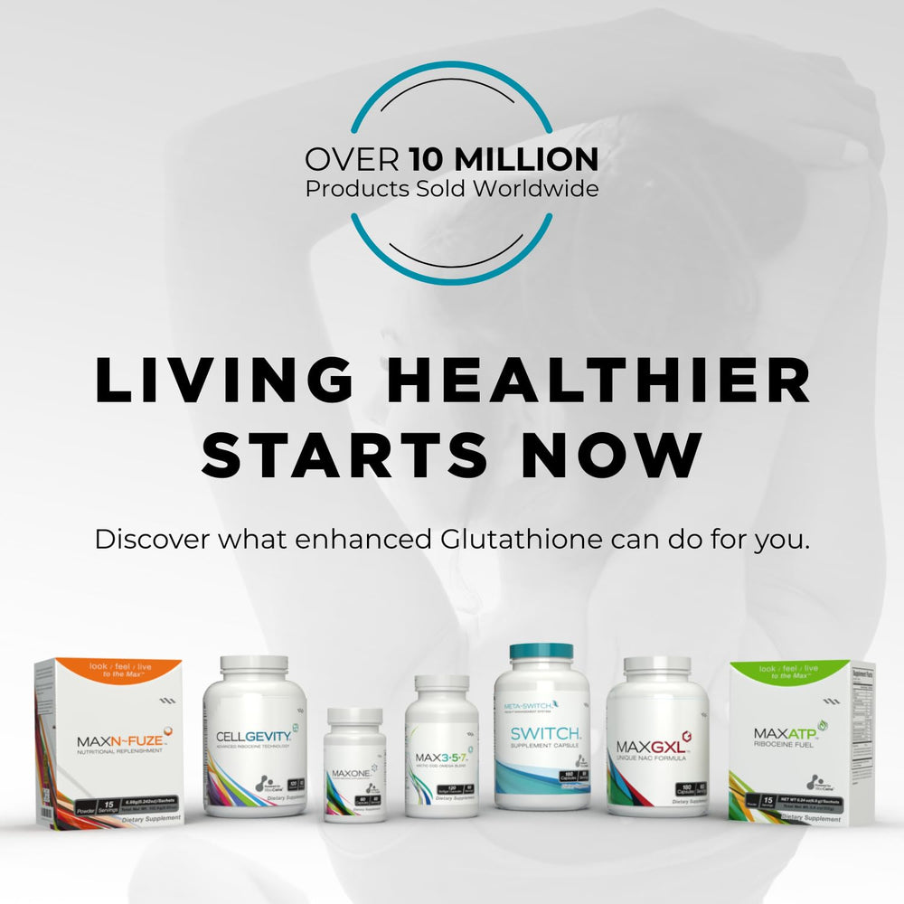 Lifestyle shot of Cellgevity with healthy living theme