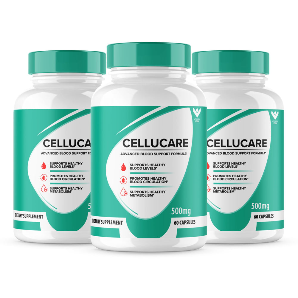 Cellucare Blood Capsules bottle - 180 capsules - 3 pack (front view)