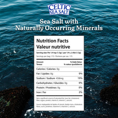 Close-up of fine-grain Celtic Sea Salt texture