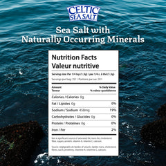Mineral-rich Celtic Sea Salt ingredients close-up