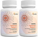 Cenffitio Liposomal Apigenin 500mg softgel bottle with product label