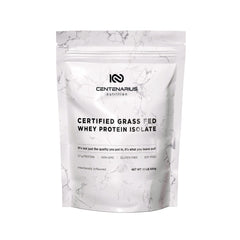 Centenarius Grass-Fed Whey Protein Unflavored 500g – packaging and label