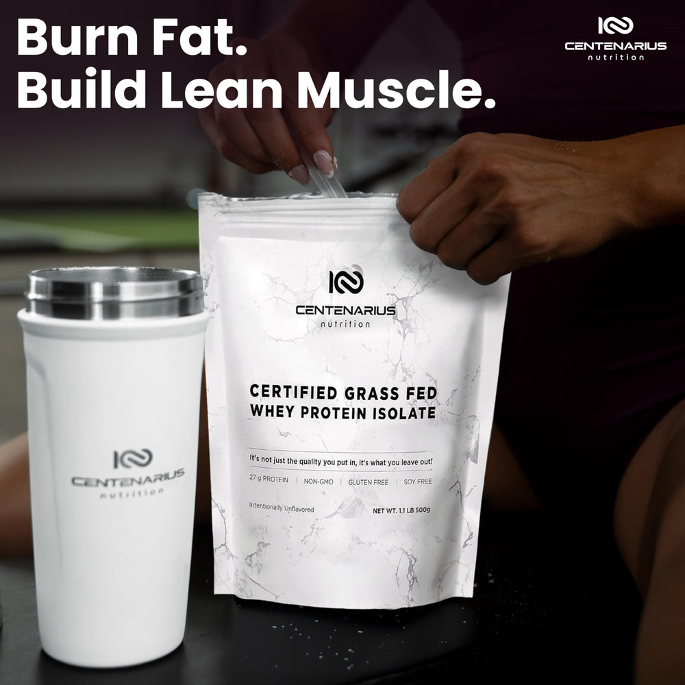 Centenarius Premium Whey Isolate 500g gluten and lactose free certification