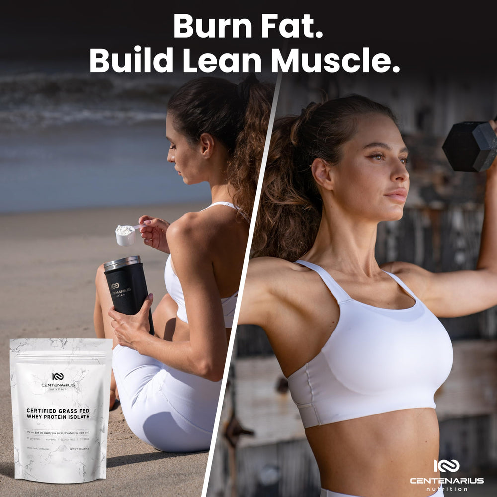 Centenarius Premium Whey Isolate 500g Irish grass-fed sourcing label