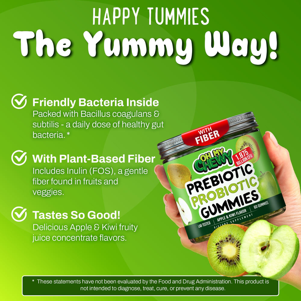 Vegan inulin fiber and allergen-free icons on bottle