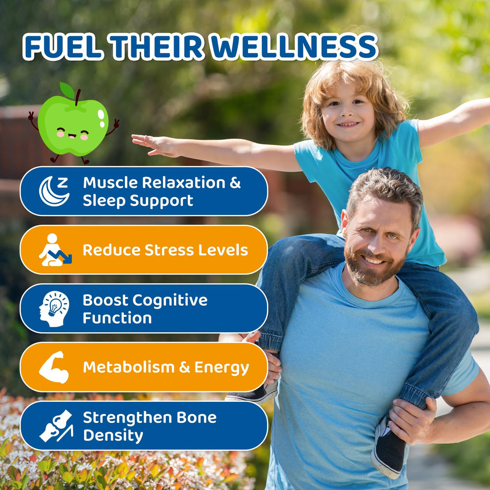 Close-up of Center-filled Magnesium Gummies ingredients