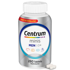 Front view of Centrum Minis Silver Multivitamin for Men 50+ 280-count bottle