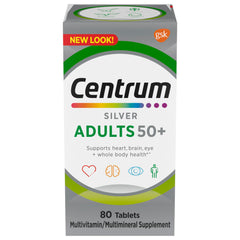 Pack of Centrum Silver Adult Multivitamin 80 tablets for age 50+