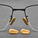 Gold ceramic nose pads for glasses – front view